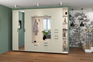 Модульная прихожая Грейс композиция 5  Ясень Асахи