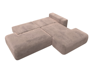 Диван угловой Лига-036 НПБ Модерн правый угол, велюр TOWER