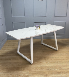Стол Kenner AZ1400 раздвижной, керамика , опоры белые