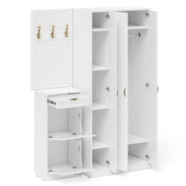 Мебель в прихожую П-6 компоновка № 50 фрезеровка ромб