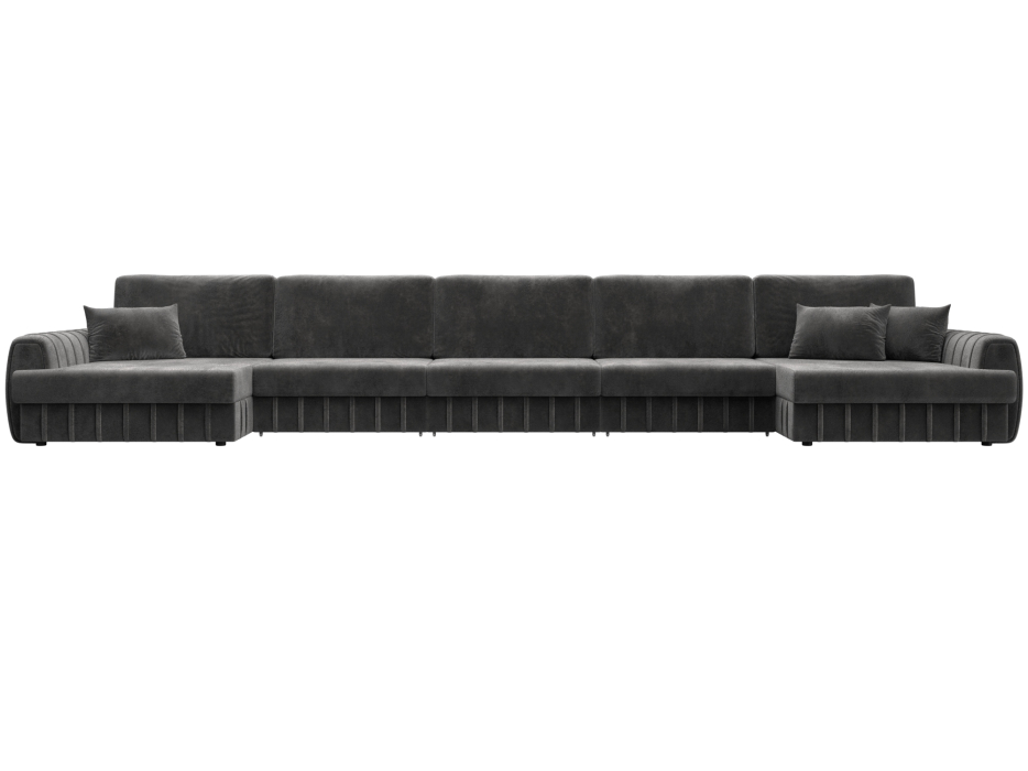 Диваны угловые в гостиную, Диван П-образный Лига-057 НПБ МегаЛонг, велюр TOWER