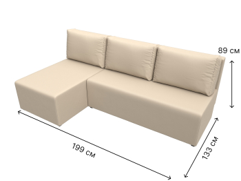 Угловой диван Поло левый угол, экокожа