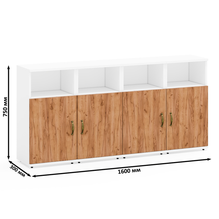 Домашние кабинеты, Набор из четырёх тумб Лидер-8 3.19.