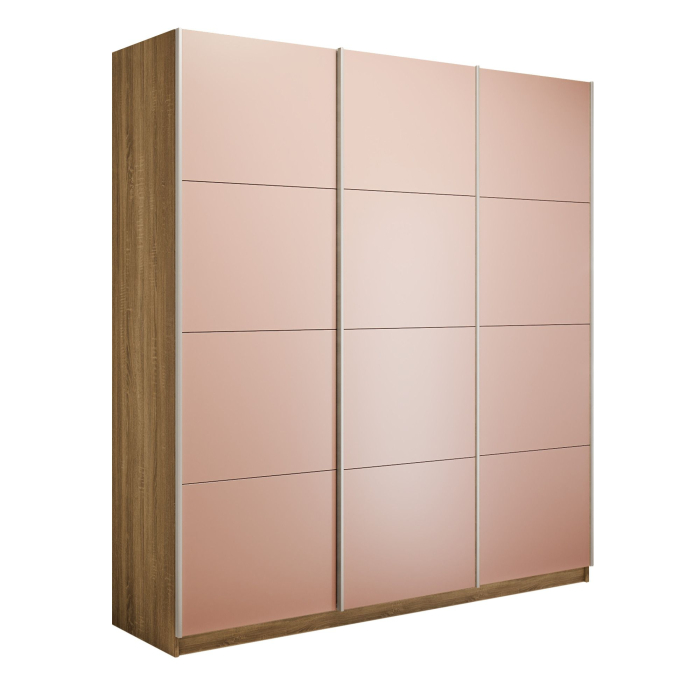 Шкафы-купе 3-х дверные, Шкаф-купе Эста 3-х дверный Стекла пудра/Доводчик 240х66х240