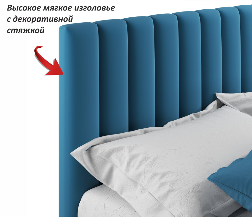 Мягкая кровать, Мягкая кровать Olivia 1800 с подъемным механизмом