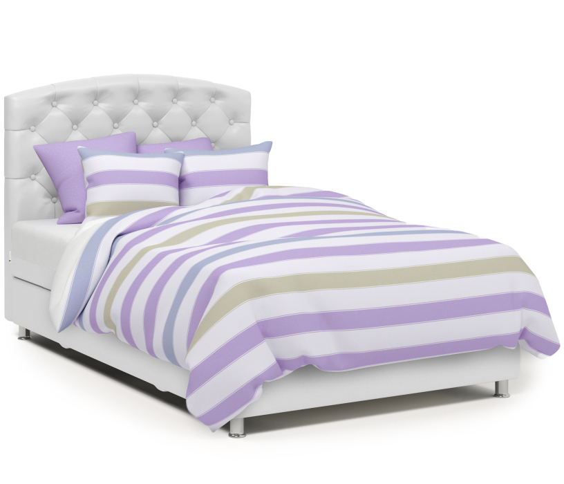 Мягкая кровать, Кровать тахта Премиум 100 с подъемным механизмом, рогожка / экокожа