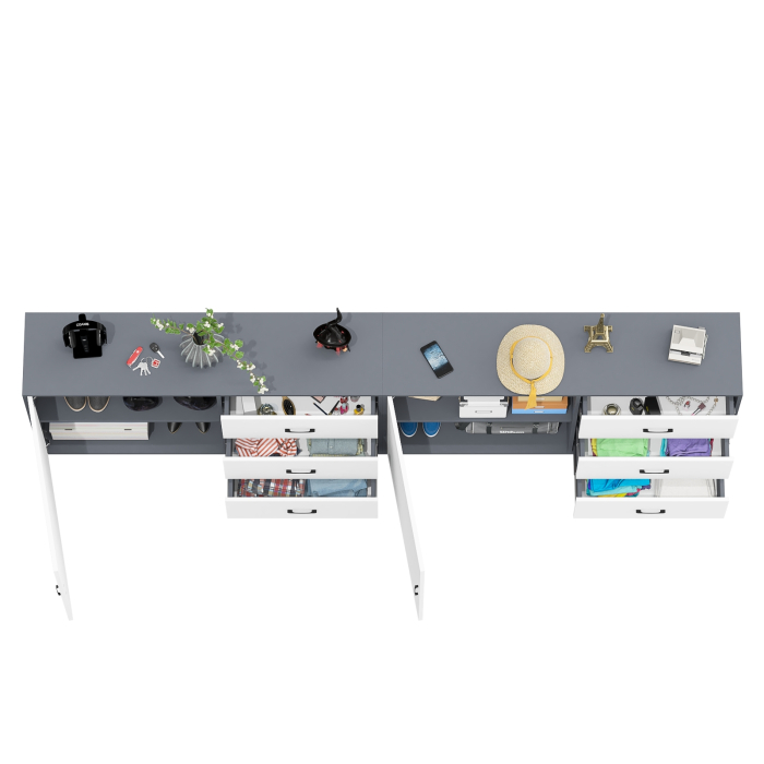 Комоды, Тумба-комод с двумя дверками и шестью ящиками 122-1504