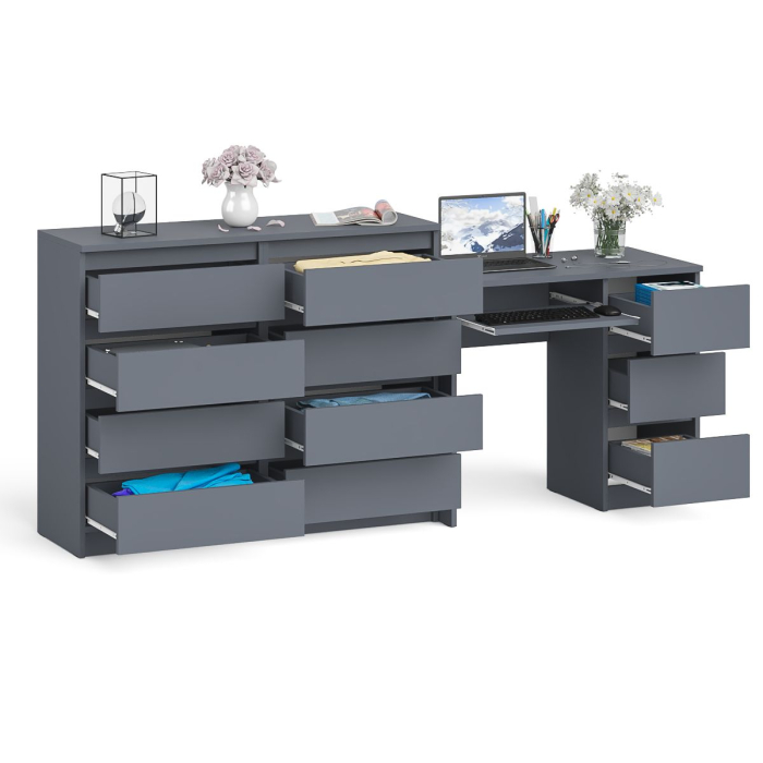 Компьютерные столы, Комод Мори МК1200 8-мь ящиков со столом компьютерным МС-6 правым