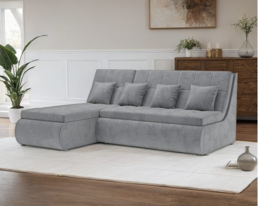 Диваны угловые в гостиную, Диван угловой Дубай (Велюр)