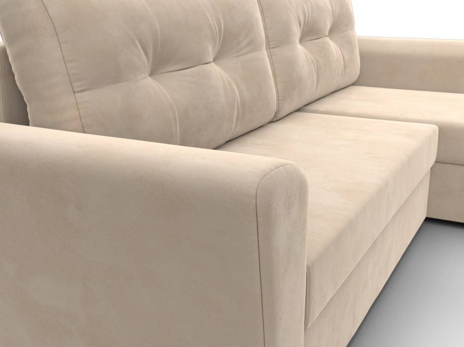 Диваны угловые в гостиную, Угловой диван Амстердам Лайт правый угол, велюр