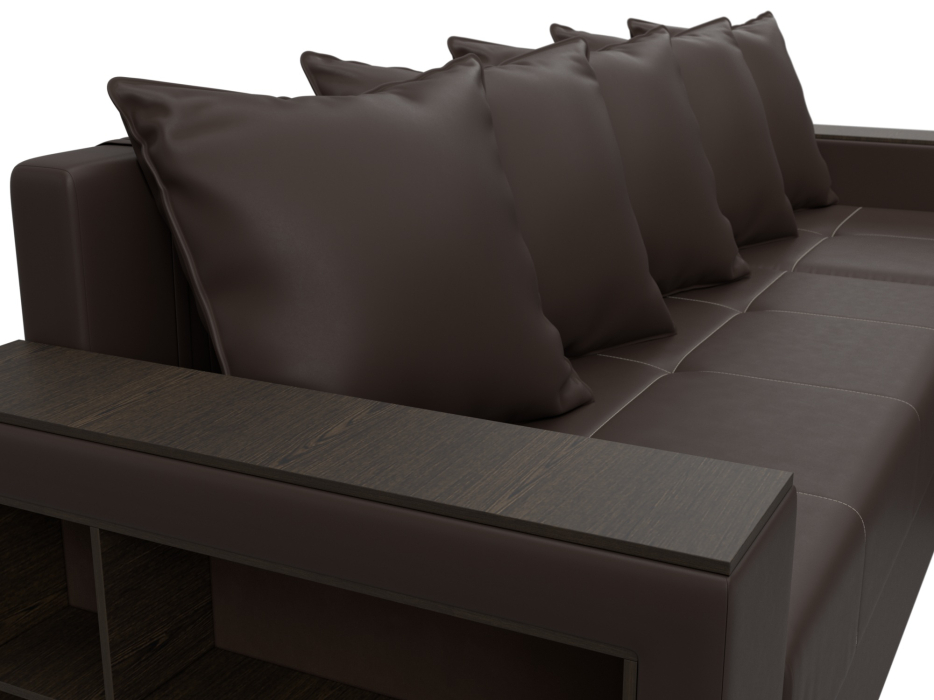 Диваны угловые в гостиную, Диван угловой Дубай Лайт угол универсальный, экокожа