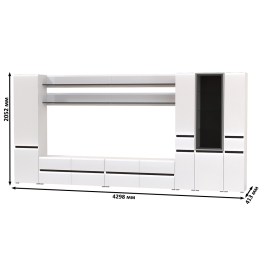 Сидней мебель в гостиную корпусная комплектация № 119