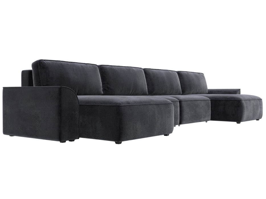 Диваны еврокнижки, Диван п-образный Лига-048 НПБ лонг, велюр TOWER