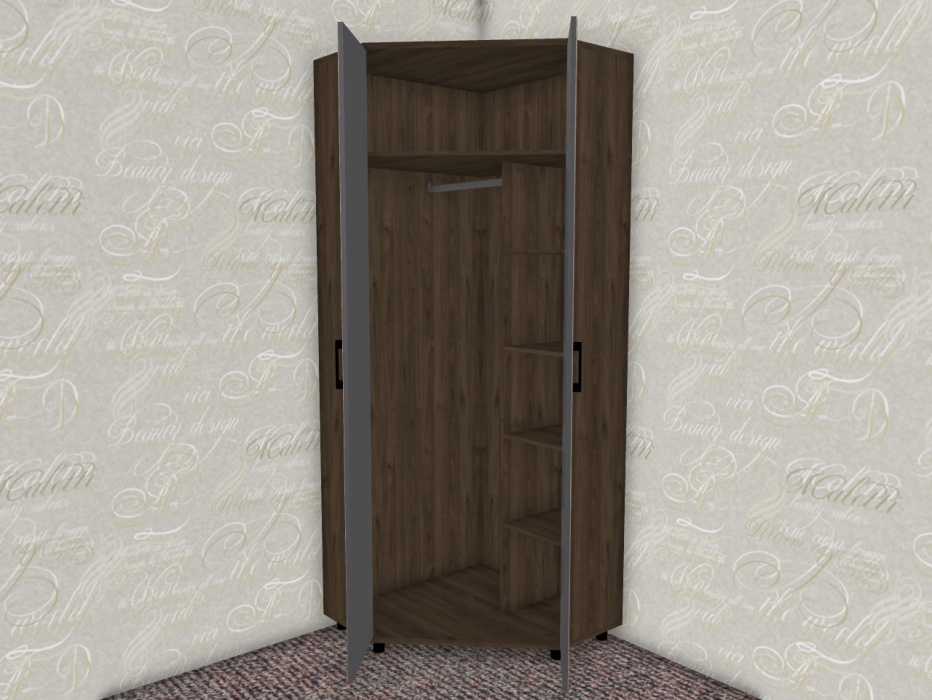 Угловые шкафы, Модульная система Грейс Шкаф ШК-5016  Гикори Джексон Темный