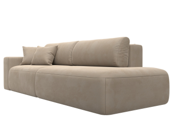 Диван прямой Лига-036 Модерн подлокотник слева, велюр