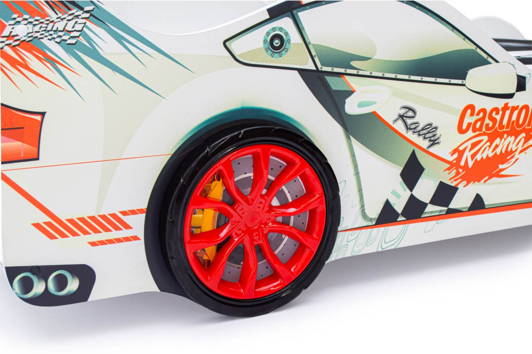 Для мальчика, Детская кровать-машина Бельмарко "Безмятежность", с матрасом Бельмарко "Альфа"