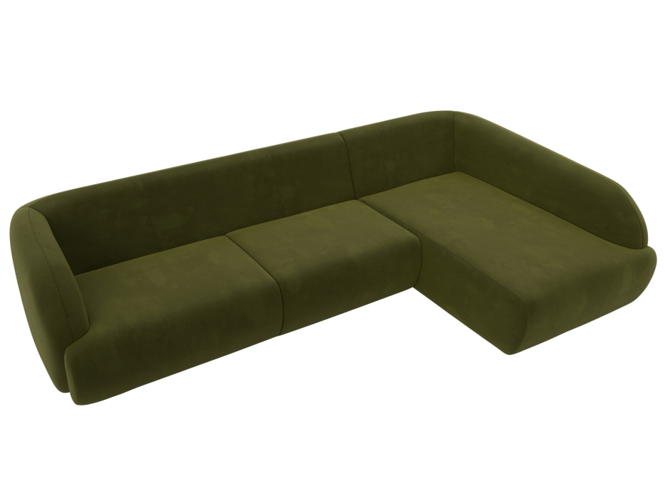 Диваны угловые в гостиную, Диван угловой Лига-041 правый угол, микровельвет