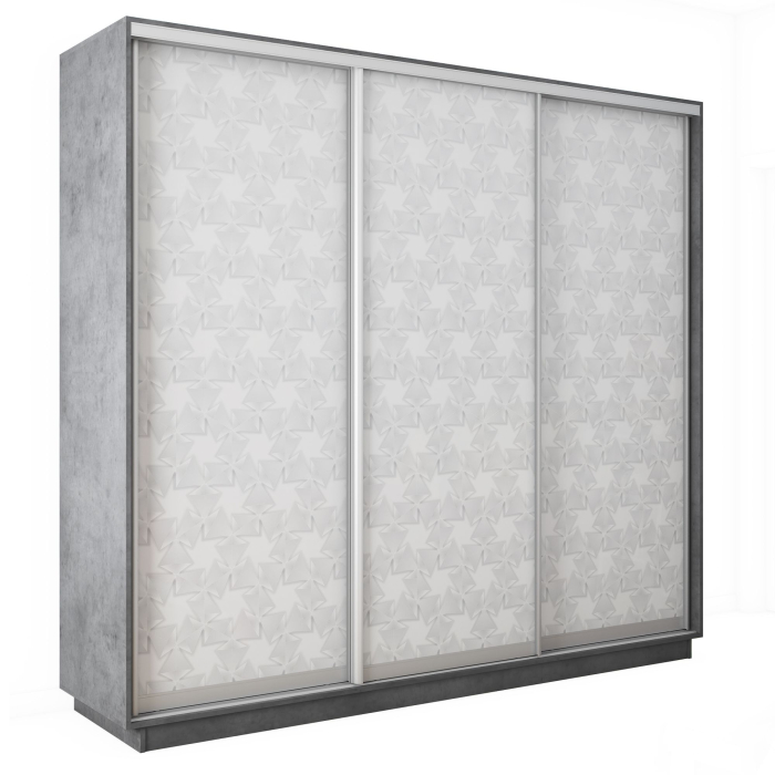 Шкафы-купе 3-х дверные, Шкаф-купе Экспресс 3-х дверный Фотопечать Калейдоскоп Стекла 240х45х220