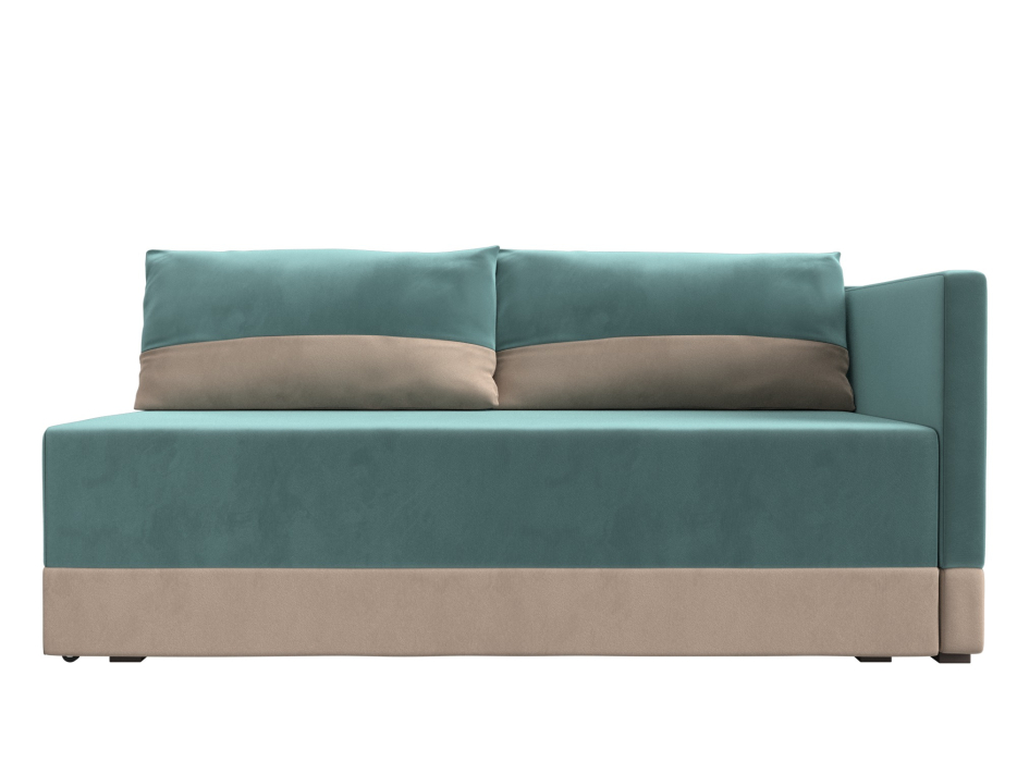 Кушетка диван, Кушетка Никас правая, велюр