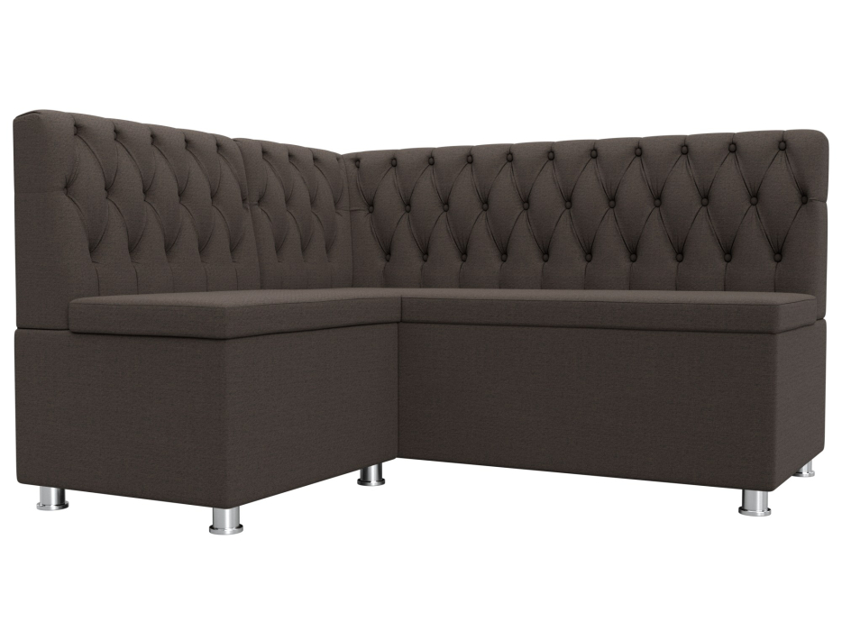 Кухонные уголки, Диван кухонный угловой Мирта левый угол, рогожка Амур