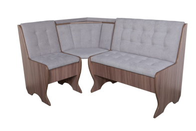 Кухонный уголок Стиль 1Л Ясень шимо темный / велюр