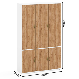 Пенал бельевой с полками и платяной шкаф Лидер-8