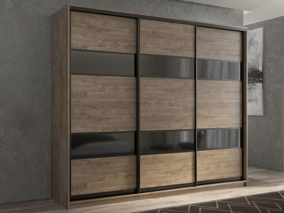 Шкафы-купе 3-х дверные, Шкаф-купе 3х дверный Кааппи 7 210х60