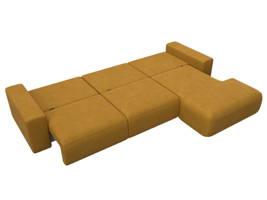 Диваны еврокнижки, Диван угловой Лига-036 НПБ Классик Лонг правый угол, велюр BRUT