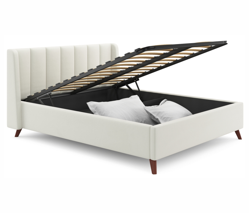 Мягкая кровать, Мягкая кровать Betsi 1600 с подъемным механизмом и матрасом PROMO B COCOS