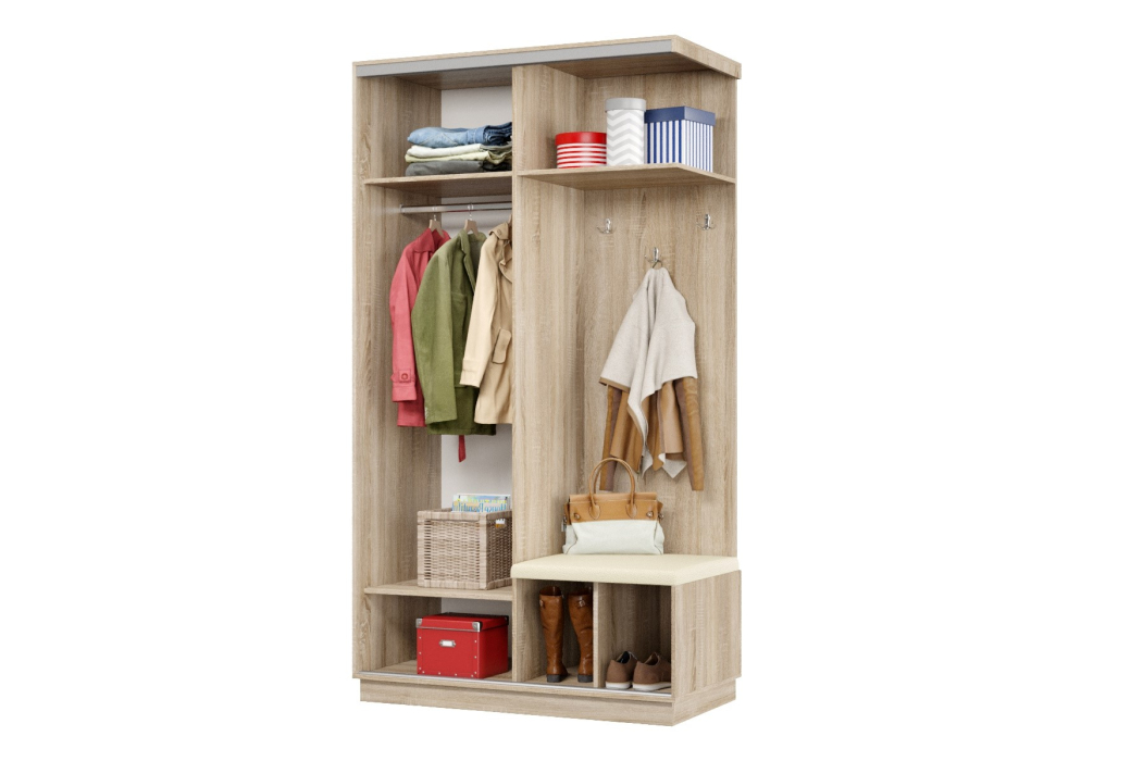 Прихожие, Прихожая Премьер 04 Лайт 11 Правая Мягкая