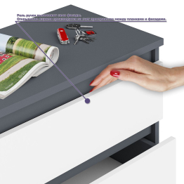 Комод высокий Мори МК700 5-ть ящиков с двухтумбовым компьютерным столом МС-2