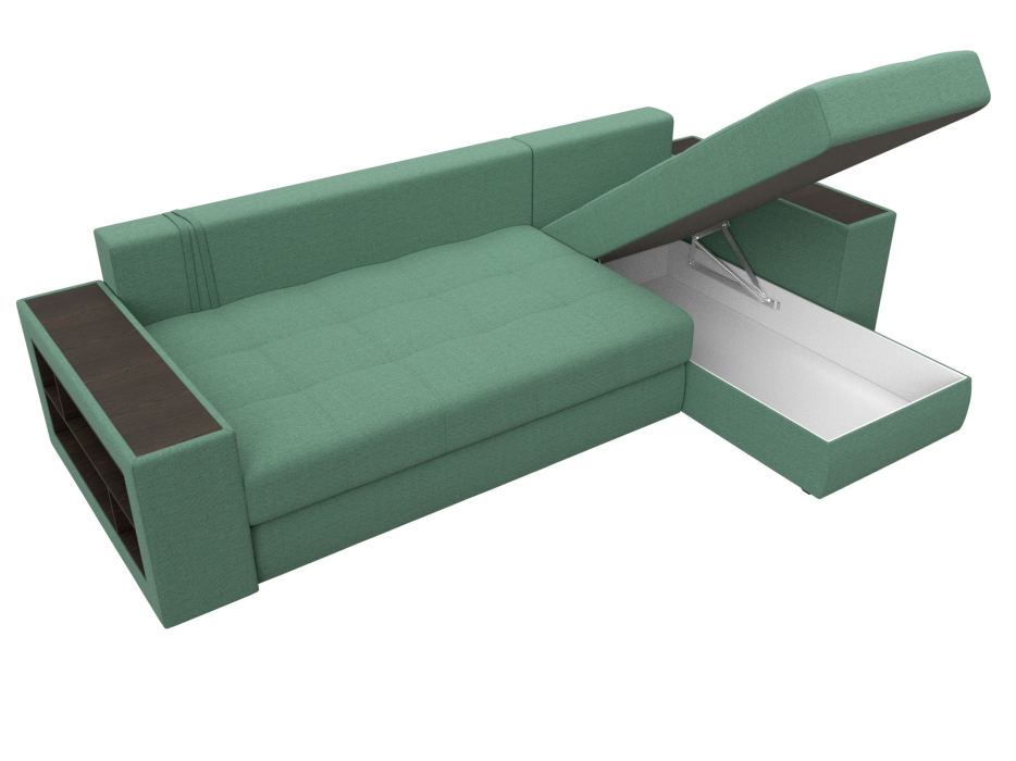 Диваны угловые в гостиную, Диван угловой Дубай правый угол, рогожка Амур