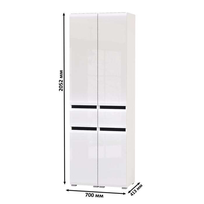 Шкафы распашные, Два шкафа-пенала с выдвижным ящиком Сидней