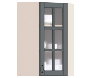 Регина шкаф навесной угловой со стеклом 1 дв 60х93 см