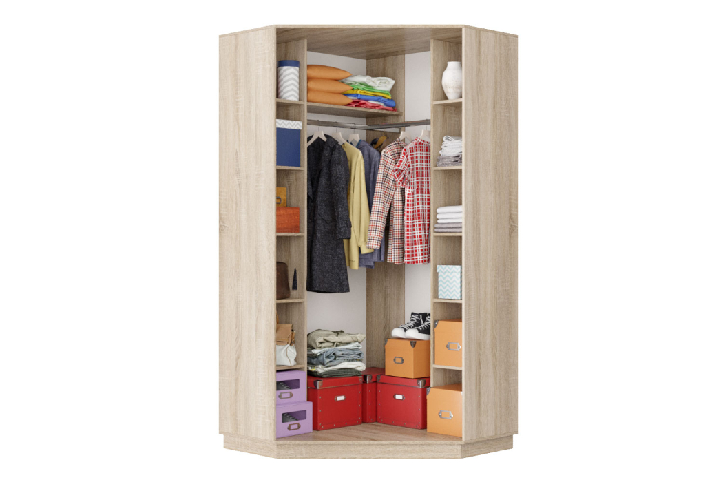 Угловые шкафы, Шкаф-купе Премьер Лайт 71 угловой (11;11) двухдверный