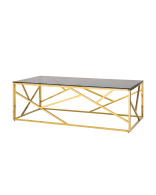 Журнальные столики, Журнальный стол АРТ ДЕКО 120х60 (Стекло smoke/Сталь золото)
