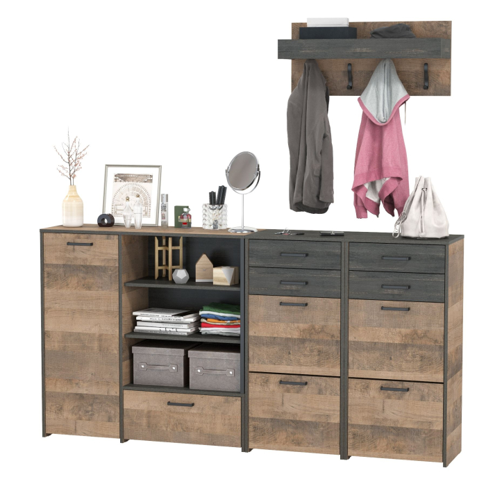 Прихожие, Тумба-комод с вешалкой и двумя обувницами Трувор