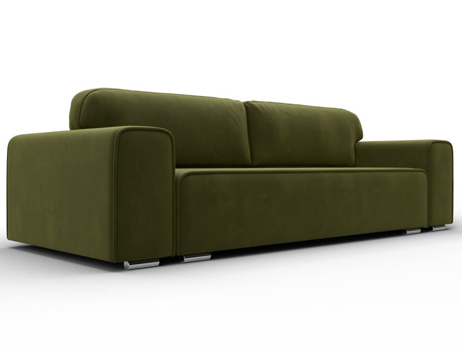 Диваны с ящиком для белья, Прямой диван Лига-029, микровельвет