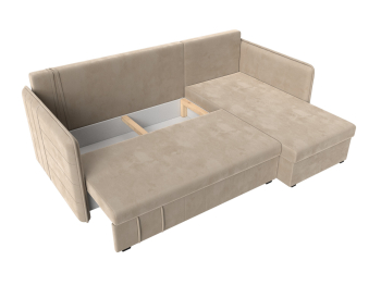 Диван угловой Слим универсальный угол, велюр