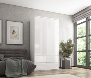 Шкаф 2-х дверный с ящиками, 90 см Люкс