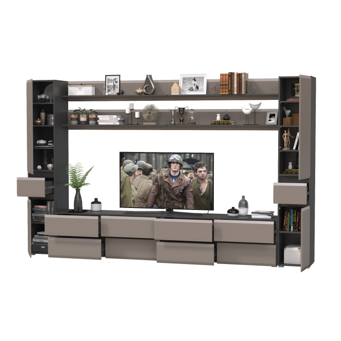 Стенки для гостиной, Сидней стенка в гостиную модульная № 124