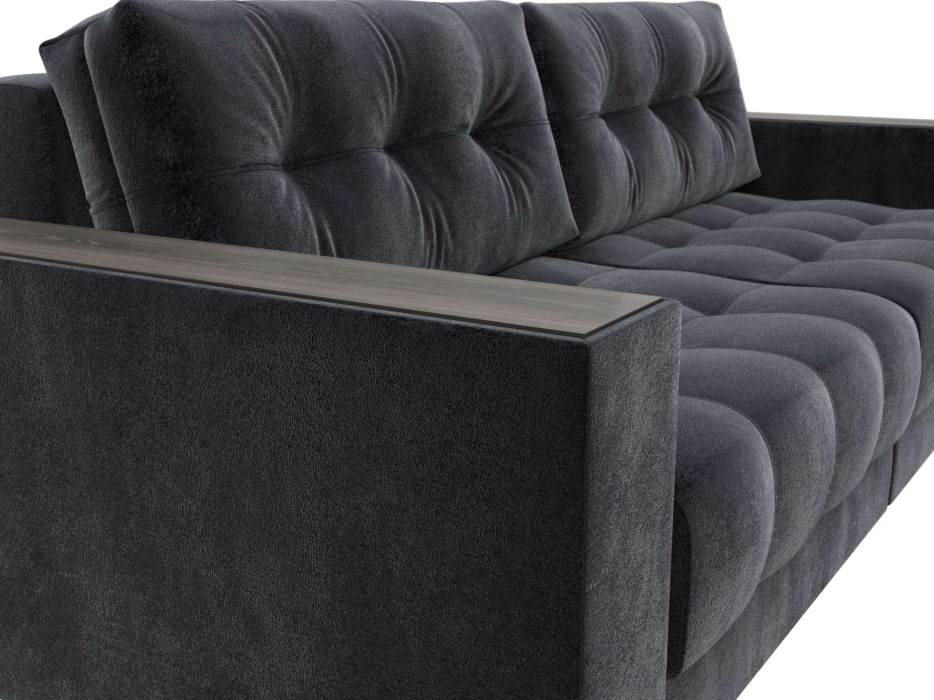 Диваны еврокнижки, Диван прямой с декором Лига-049 НПБ, велюр TOWER