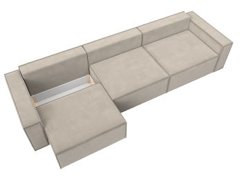 Прямой диван Куба лонг, микровельвет