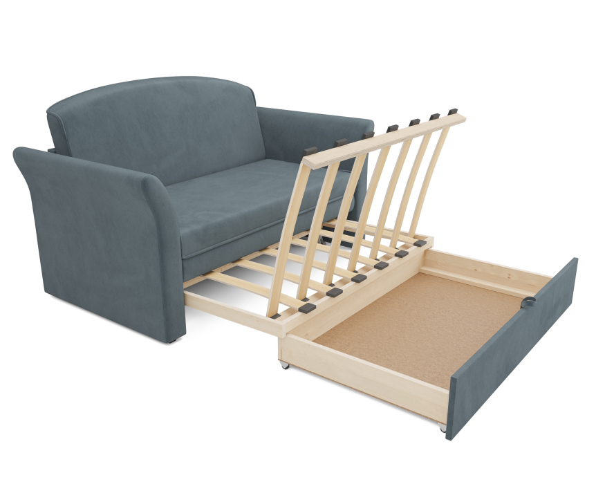 Диваны выкатные, Диван прямой выкатной Малютка №2 (Велюр)