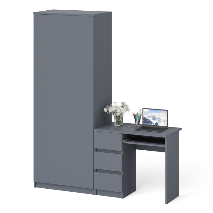 Компьютерные столы, Шкаф две двери Мори МШ800.1 и компьютерный стол МС-6 ящики слева
