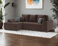 Диваны угловые в гостиную, Диван Каскад Левый угол (Велюр)