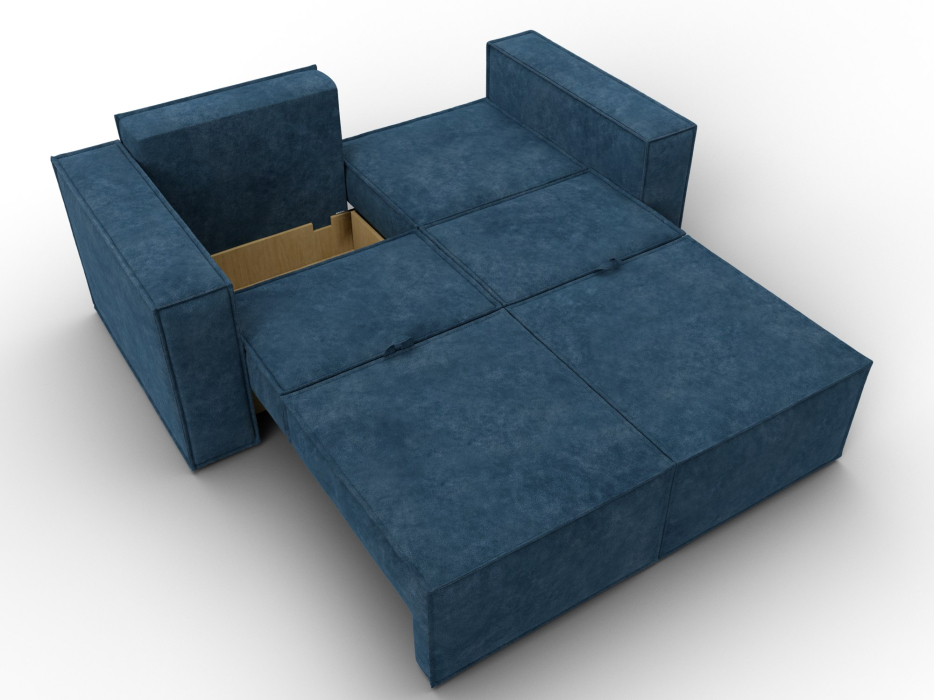 Диваны кровати со спальным местом, Диван прямой Куба мини, велюр BRUT