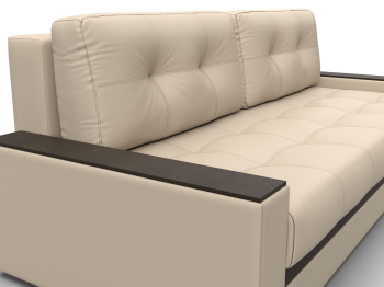Диван прямой с декором Лига-096 НПБ, экокожа