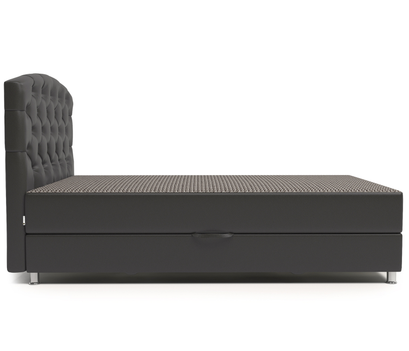 Мягкая кровать, Кровать тахта Премиум Люкс 90 с подъемным механизмом, рогожка /экокожа