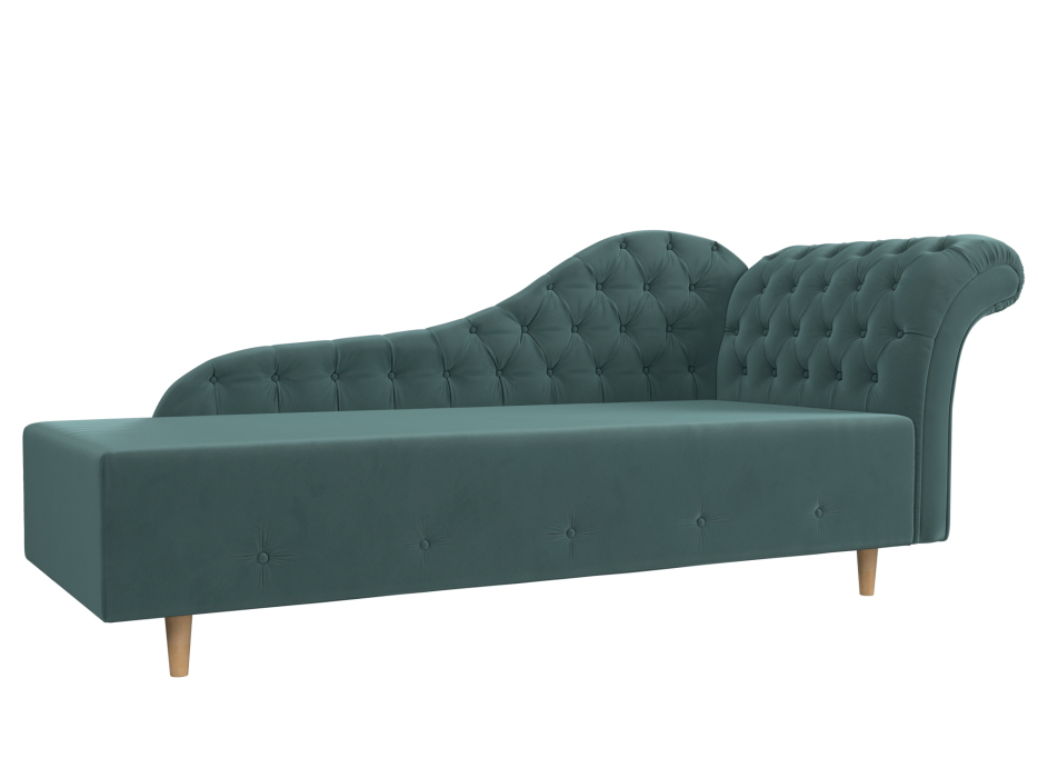 Кушетка диван, Кушетка Камерон правая, велюр 